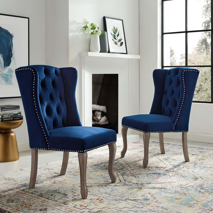 Apprise Side Chair Performance Velvet Set of 2