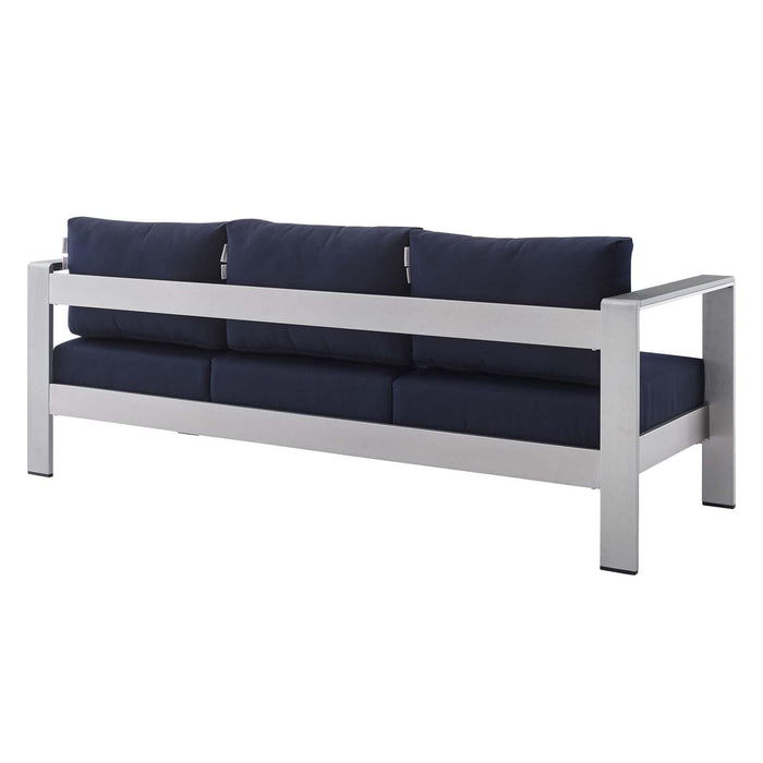 Shore Sunbrella� Fabric Aluminum Outdoor Patio Sofa