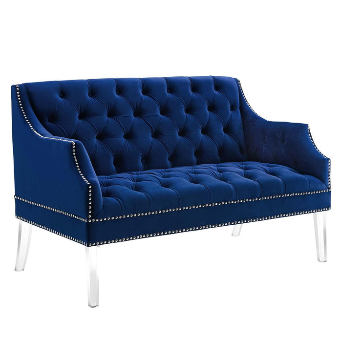 Proverbial Tufted Performance Velvet Loveseat