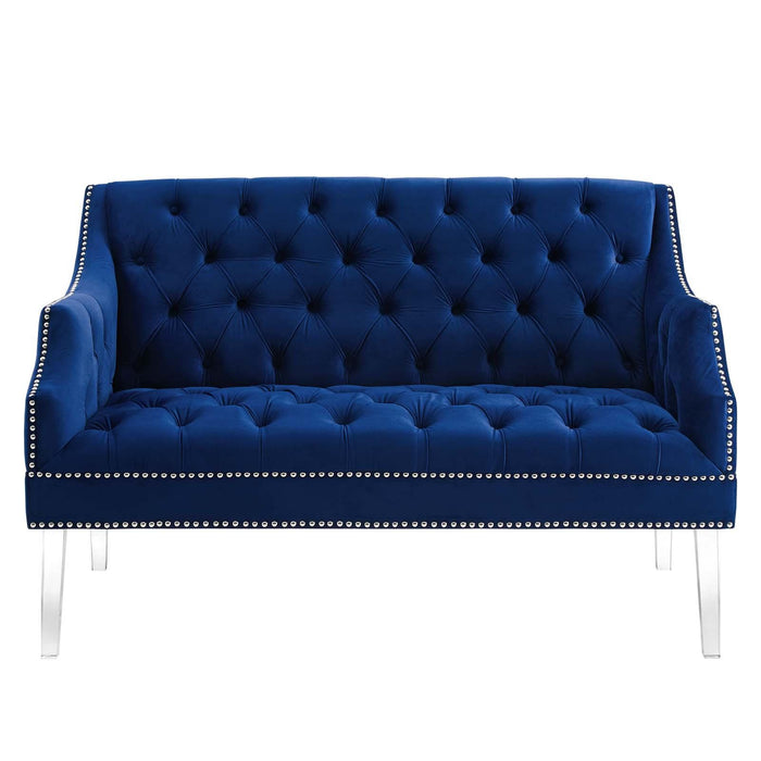 Proverbial Tufted Performance Velvet Loveseat