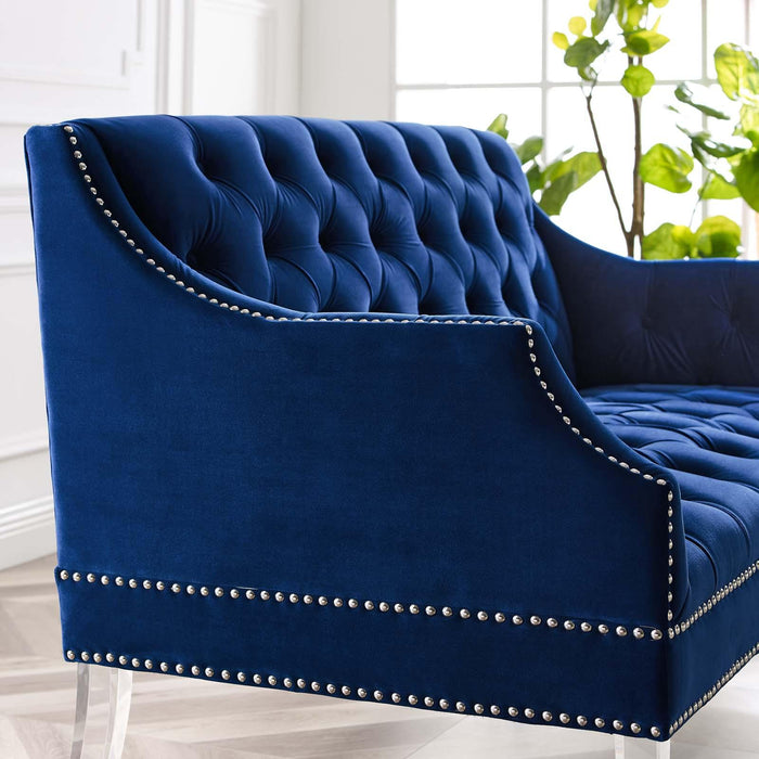 Proverbial Tufted Performance Velvet Loveseat