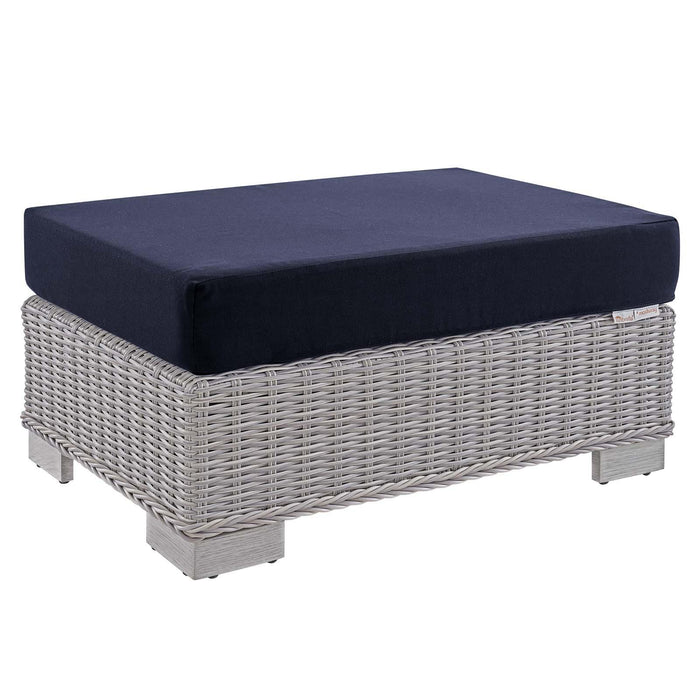 Conway Sunbrella� Outdoor Patio Wicker Rattan Ottoman