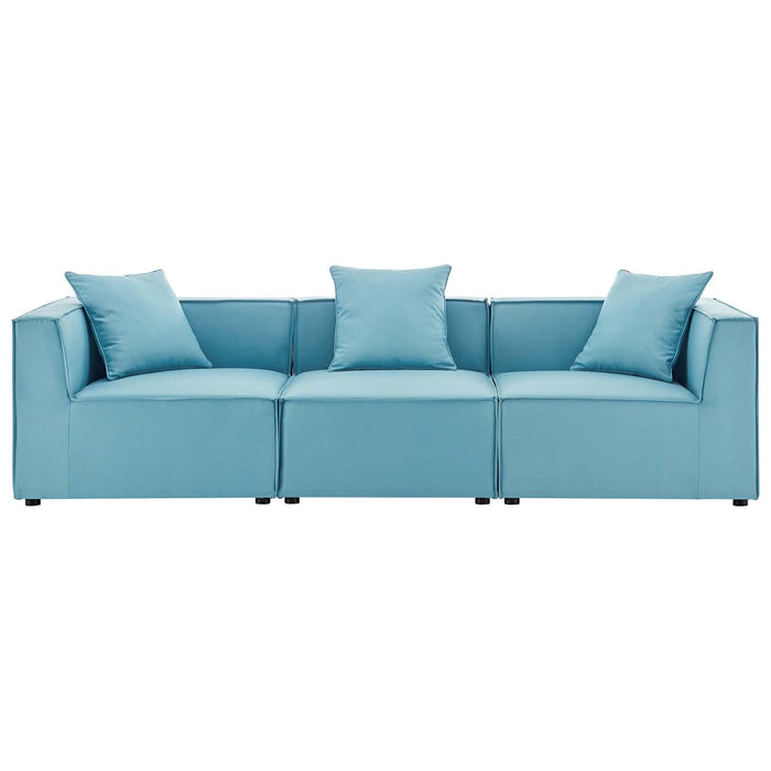 Saybrook Outdoor Patio Upholstered 3-Piece Sectional Sofa