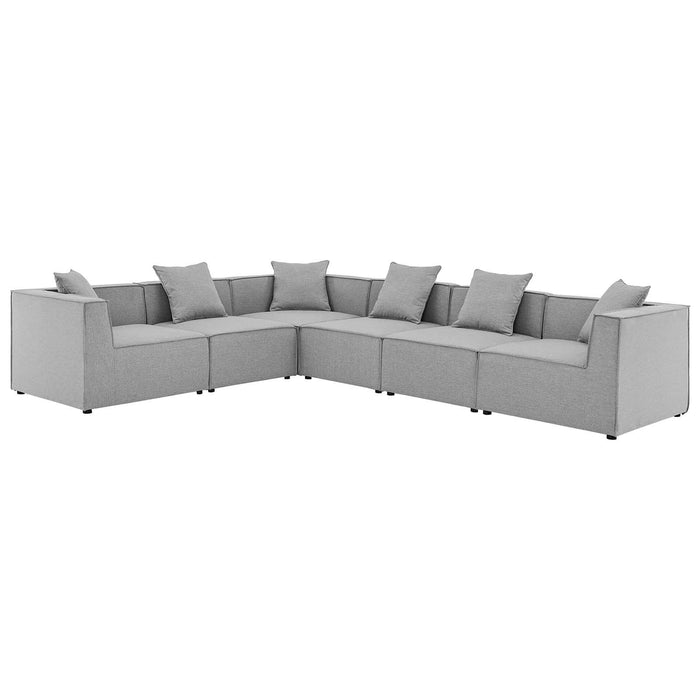 Saybrook Outdoor Patio Upholstered 6-Piece Sectional Sofa