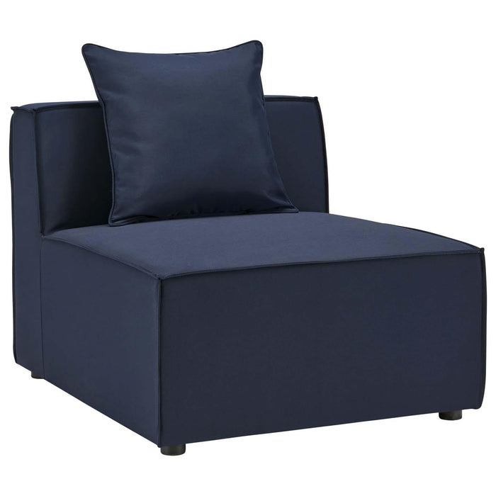 Saybrook Outdoor Patio Upholstered Sectional Sofa Armless Chair