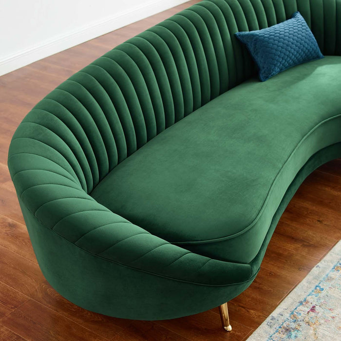 Camber Channel Tufted Performance Velvet Sofa