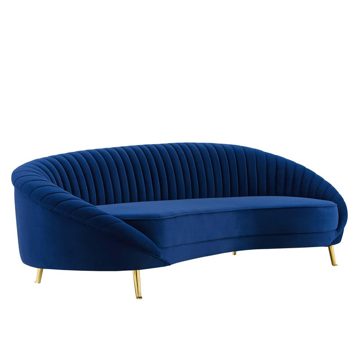 Camber Channel Tufted Performance Velvet Sofa