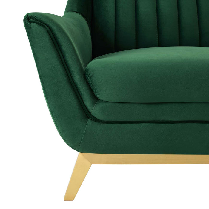 Winsome Channel Tufted Performance Velvet Armchair