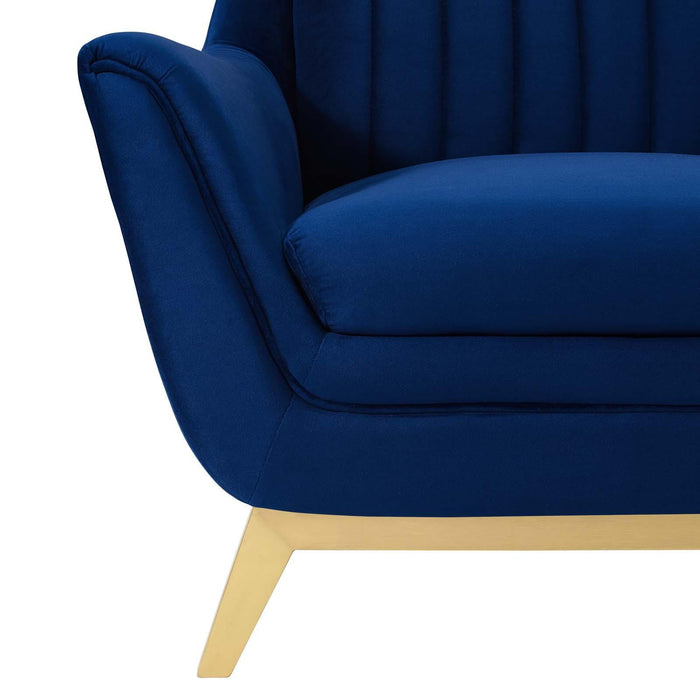 Winsome Channel Tufted Performance Velvet Armchair