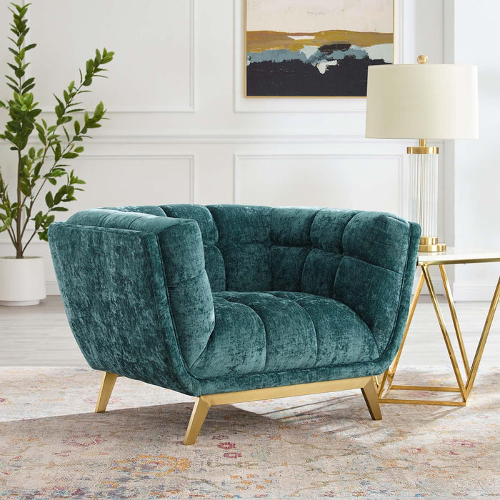 Bestow Crushed Performance Velvet Armchair