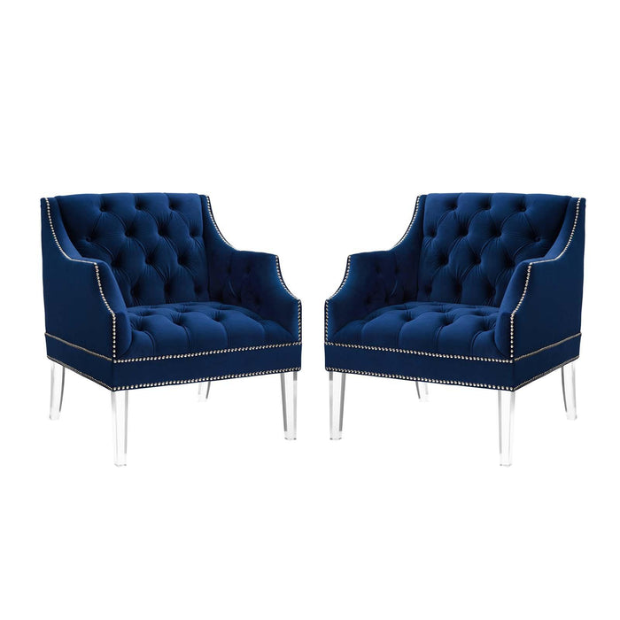 Proverbial Armchair Performance Velvet Set of 2