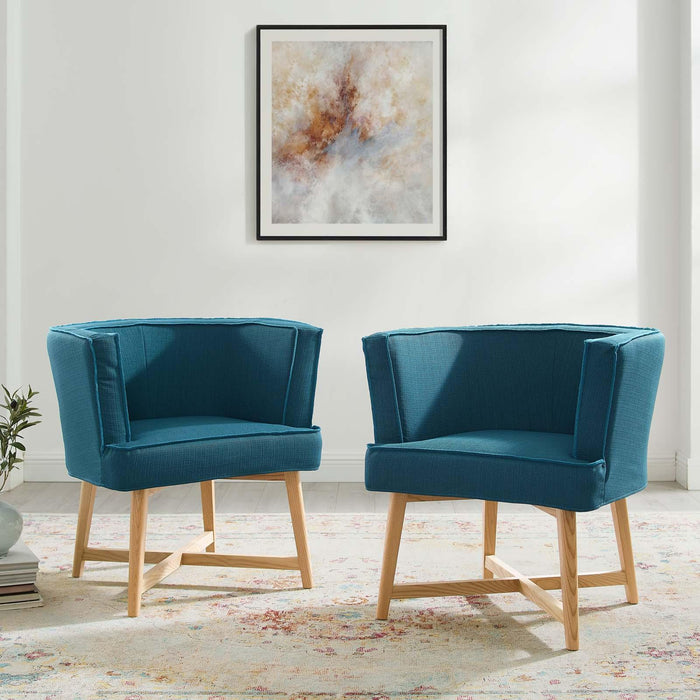 Anders Accent Chair Upholstered Fabric Set of 2