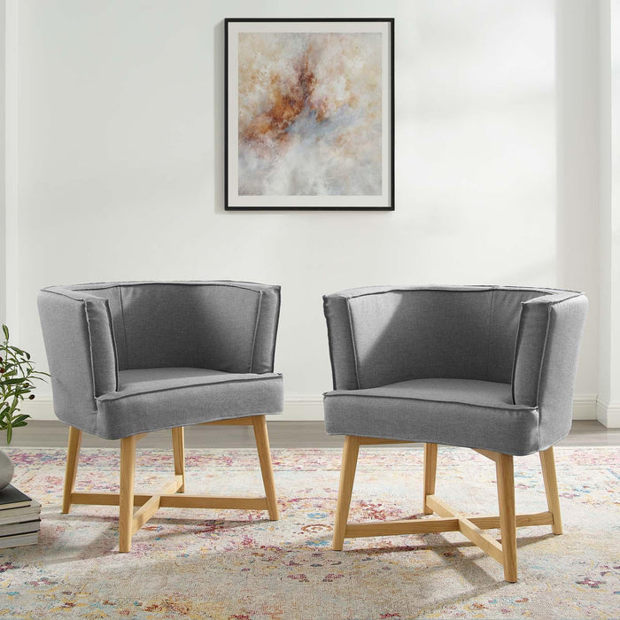 Anders Accent Chair Upholstered Fabric Set of 2