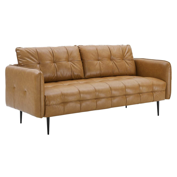 Cameron Tufted Vegan Leather Sofa image