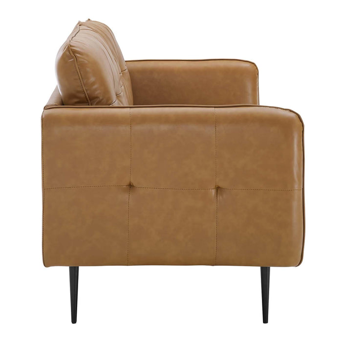 Cameron Tufted Vegan Leather Sofa