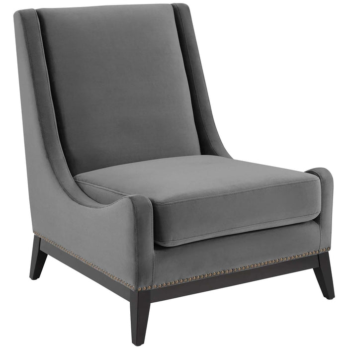 Confident Lounge Chair Upholstered Performance Velvet Set of 2