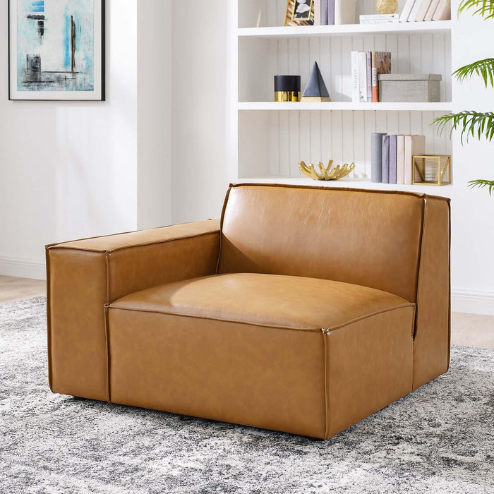 Restore Right-Arm Vegan Leather Sectional Sofa Chair