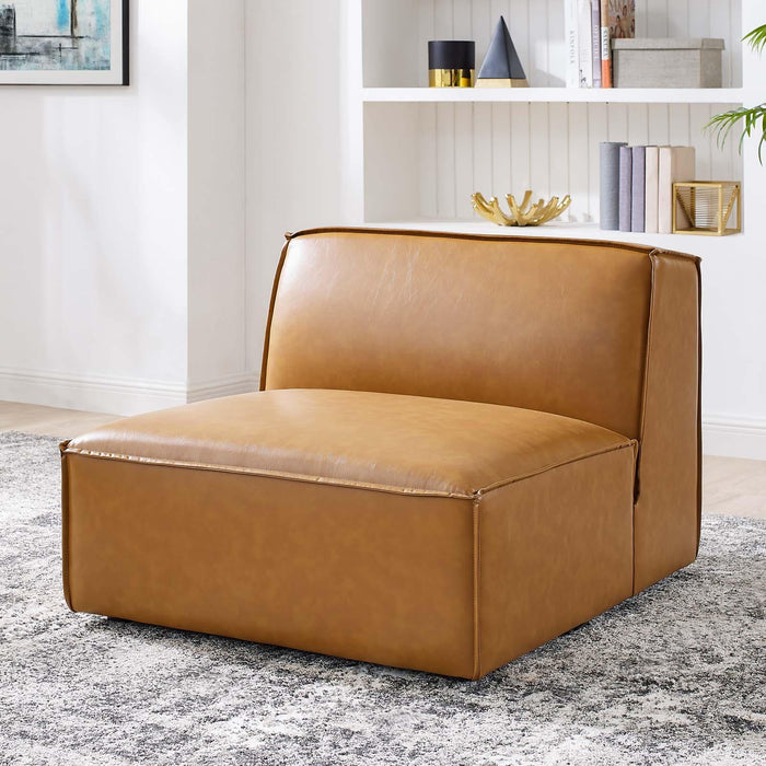 Restore Vegan Leather Sectional Sofa Armless Chair