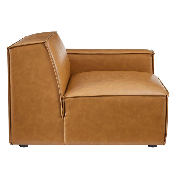 Restore Left-Arm Vegan Leather Sectional Sofa Chair