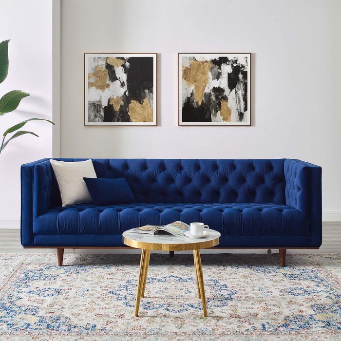 Elation Tufted Performance Velvet Sofa