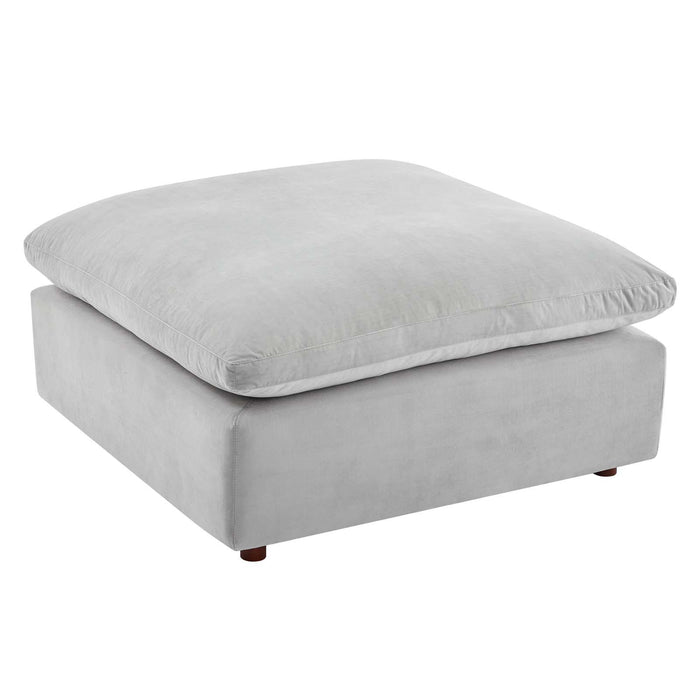 Commix Down Filled Overstuffed Performance Velvet Ottoman