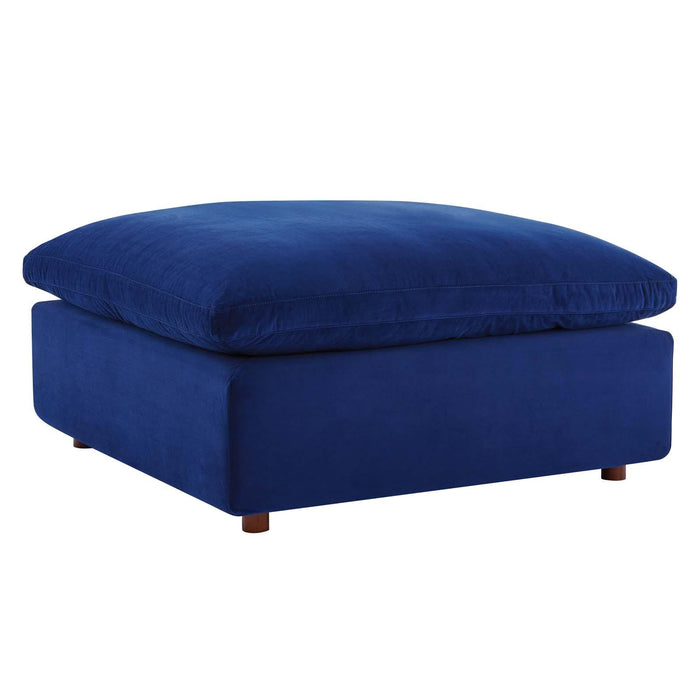 Commix Down Filled Overstuffed Performance Velvet Ottoman