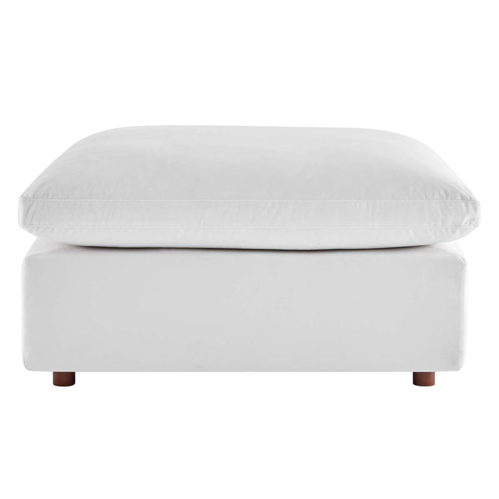 Commix Down Filled Overstuffed Performance Velvet Ottoman