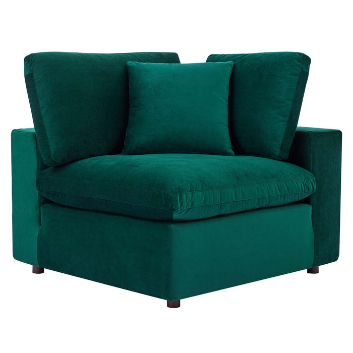 Commix Down Filled Overstuffed Performance Velvet Loveseat