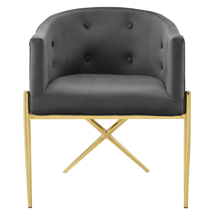 Savour Tufted Performance Velvet Accent Dining Armchair