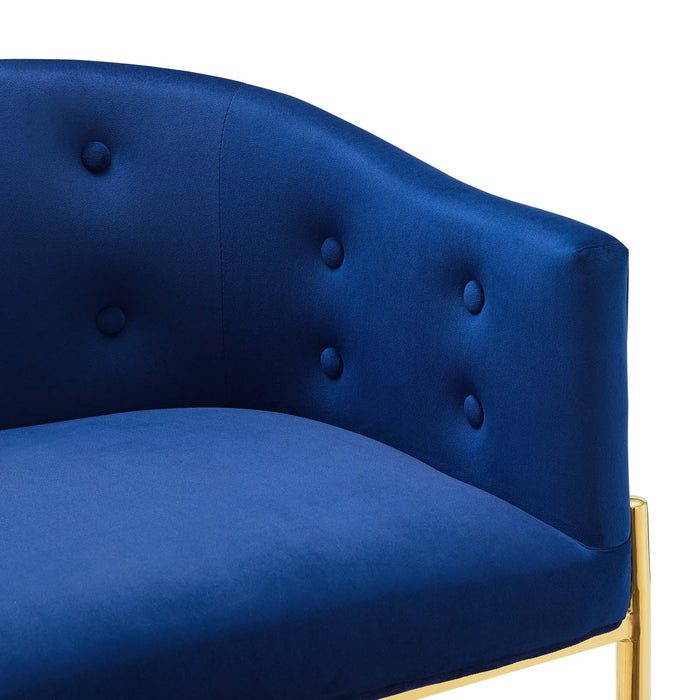 Savour Tufted Performance Velvet Accent Dining Armchair