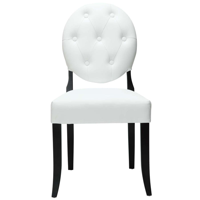 Button Dining Vinyl Side Chair