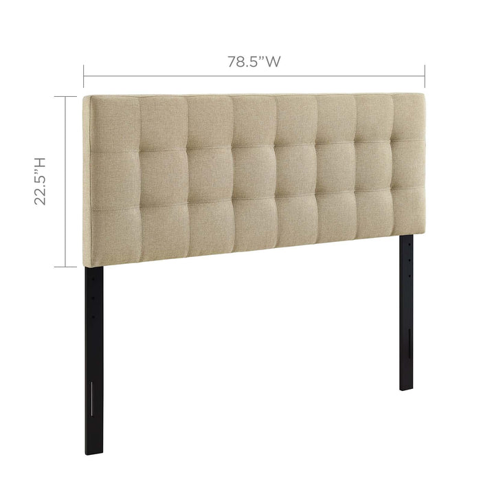 Lily King Upholstered Fabric Headboard