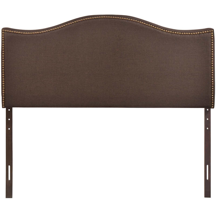 Curl Queen Nailhead Upholstered Headboard