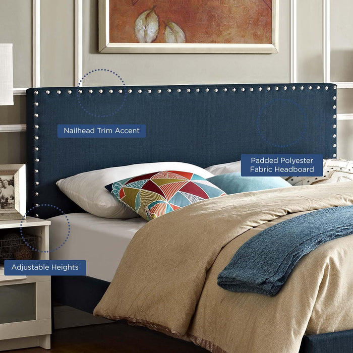 Phoebe Queen Upholstered Fabric Headboard