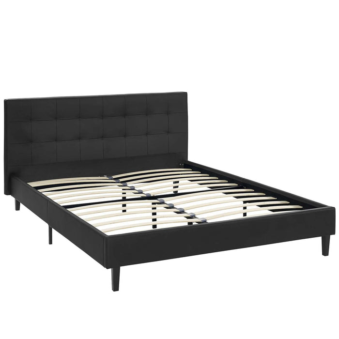 Linnea Queen Faux Leather Bed