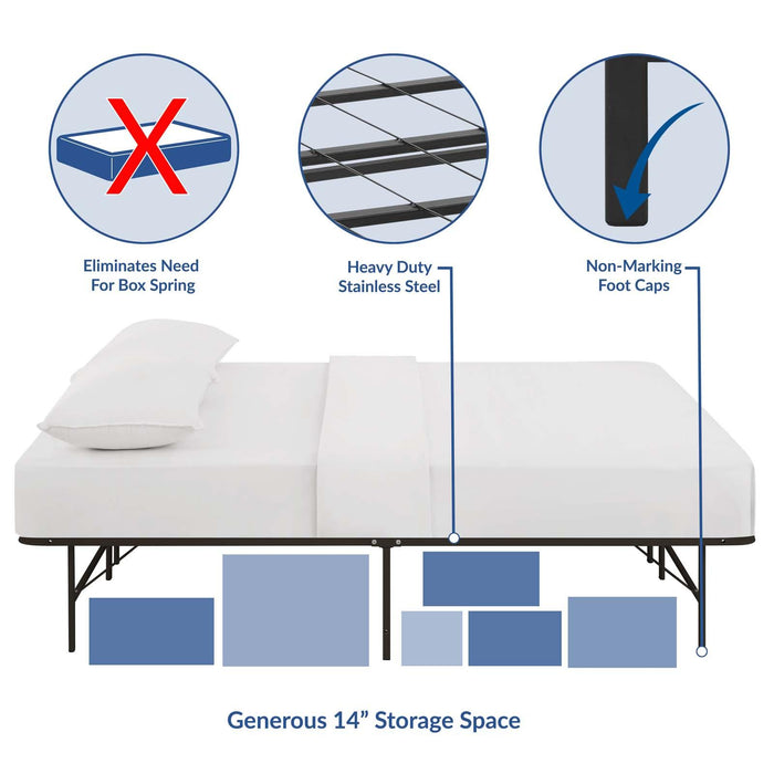 Horizon Queen Stainless Steel Bed Frame