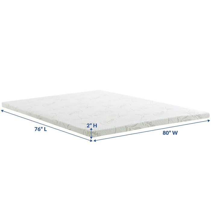 Relax King 2" Gel Memory Foam Mattress Topper