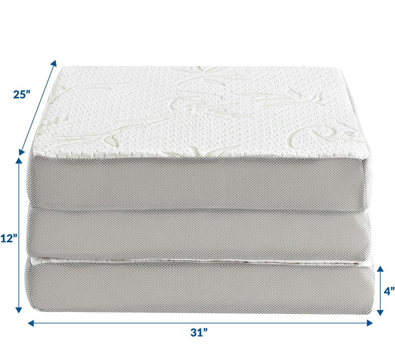 Relax 31 x 75 x 4 Tri-Fold Mattress Topper