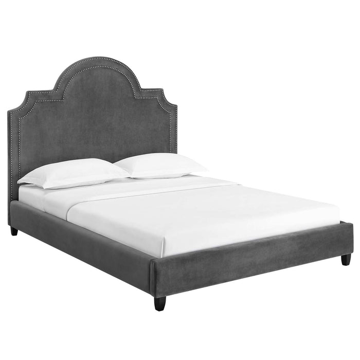 Primrose Queen Performance Velvet Platform Bed image