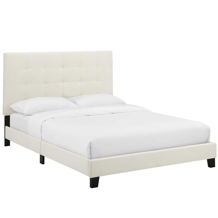 Melanie King Tufted Button Upholstered Performance Velvet Platform Bed