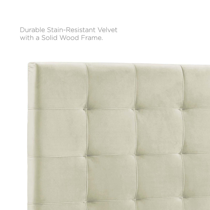 Paisley Tufted Twin Upholstered Performance Velvet Headboard