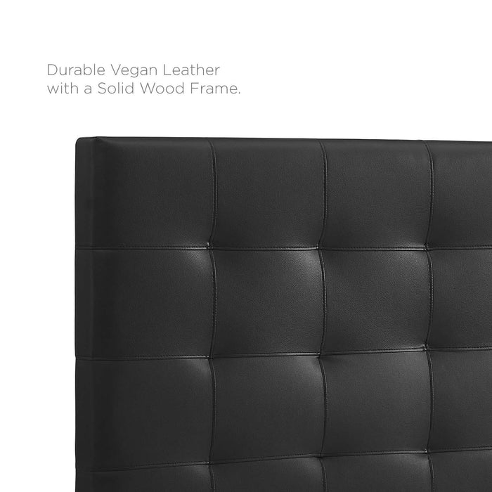 Paisley Tufted Full / Queen Upholstered Faux Leather Headboard