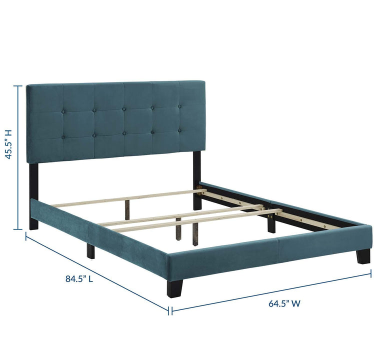 Amira Queen Performance Velvet Bed