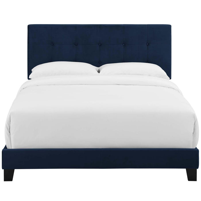 Amira Twin Performance Velvet Bed