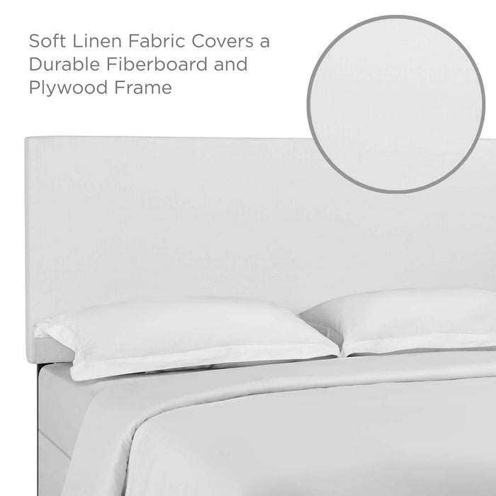 Taylor King and California King Upholstered Linen Fabric Headboard