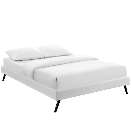 loryn-king-vinyl-bed-frame-with-round-splayed-legs