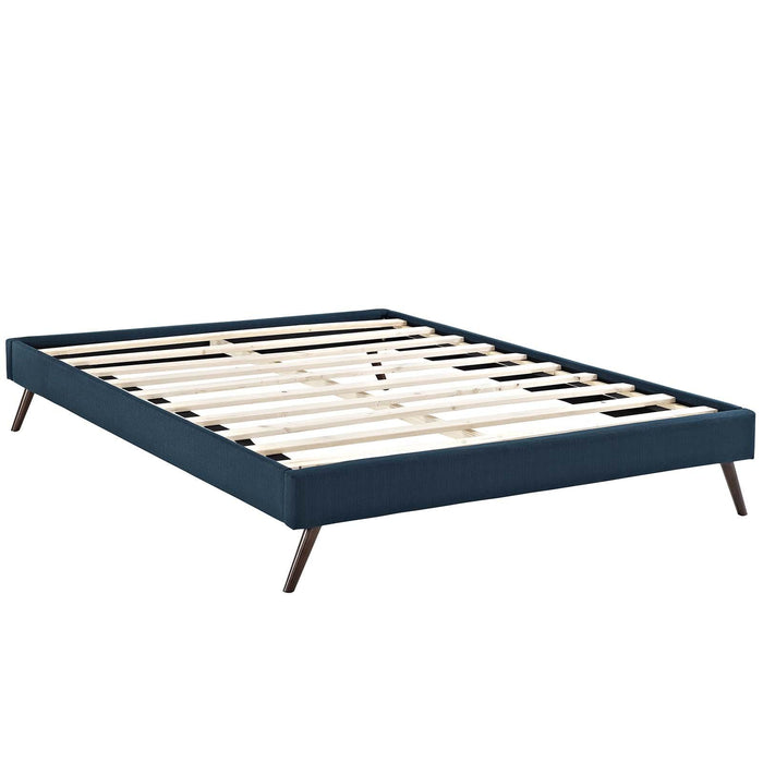 Loryn King Fabric Bed Frame with Round Splayed Legs