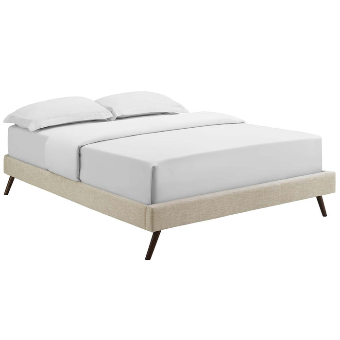 Loryn King Fabric Bed Frame with Round Splayed Legs