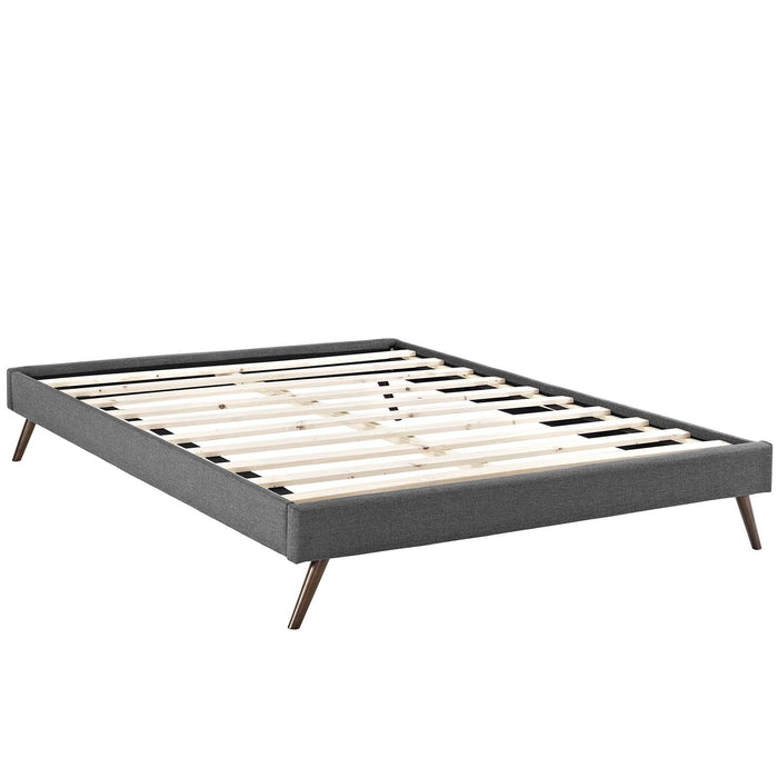 Loryn King Fabric Bed Frame with Round Splayed Legs