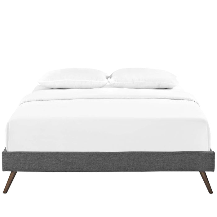 Loryn King Fabric Bed Frame with Round Splayed Legs